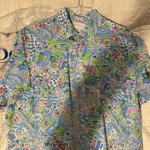 Lilly Pulitzer x Southern Tide Mens Linen Sportshirt